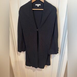 CAbi Black One Button Knit Sweater Cardigan